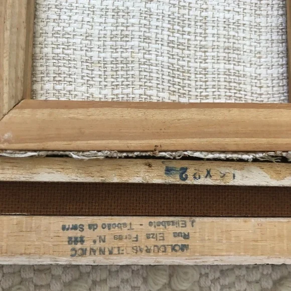 Original Folk Art/Painting/Acrylic on Canvas Picking up Cotton Signed